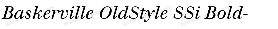 Baskerville OldStyle SSi Bold字体转换